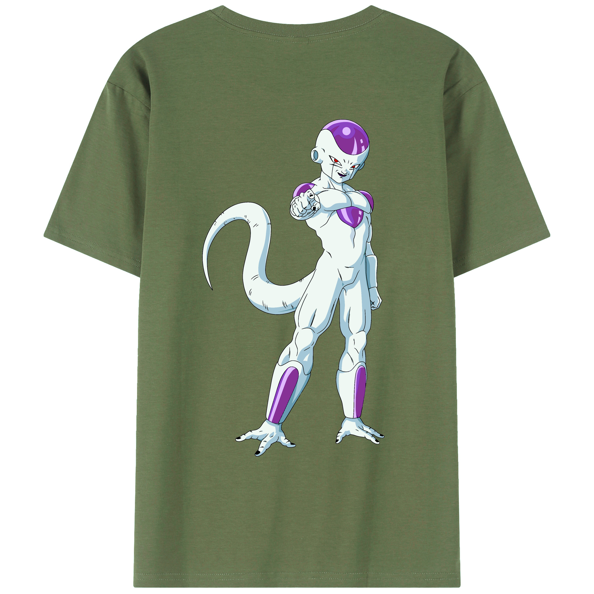 （画像用） ドラゴンボール フリーザ DRAGON BALL Frieza 綿100％ メンズ半袖Tシャツ（バックプリント） 通気性